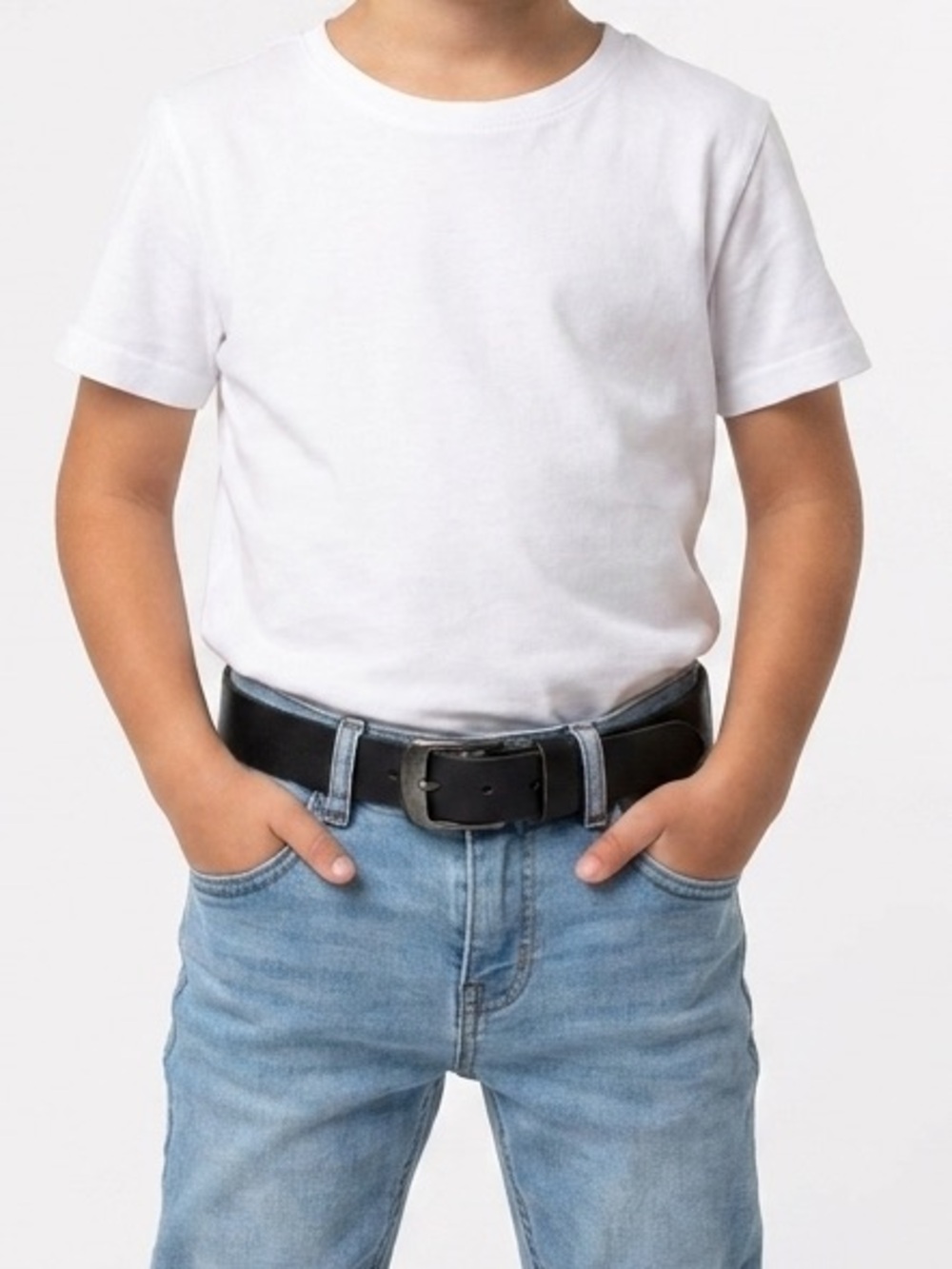 H&M Kids/Teens Genuine Leather Belt | Black | Size 65 (Fits Adult XS)